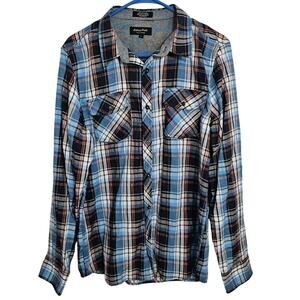 Eighty Eight Platinum Men's Plaid Button Down Shirt Large Casual Western‎ Skater